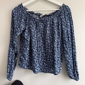 Blue flower shirt
